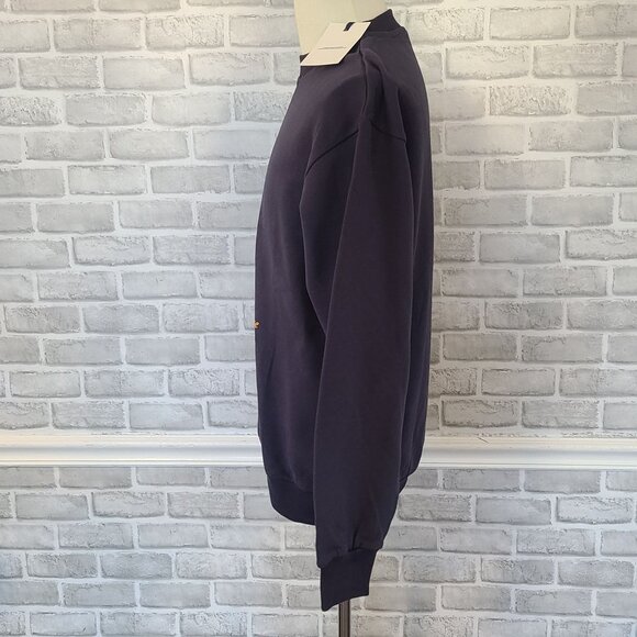 FLAN Flying Toastie Grilled Cheese Graphic Sweatshirt Mens Small Navy Blue NEW - Picture 3 of 10